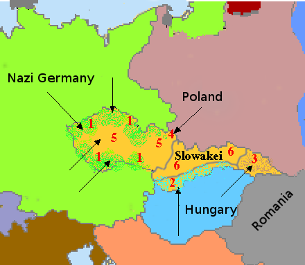 Czechoslovakia Map 1939