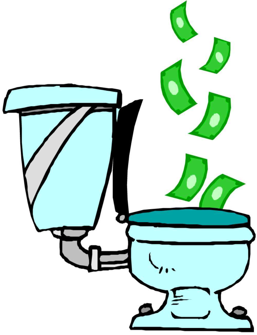 01 money down toilet