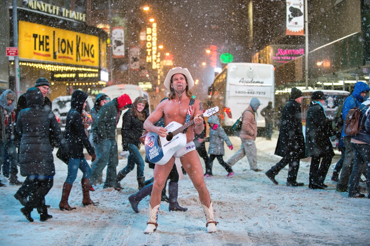 00 Naked Cowboy. Times Square. 22.01.14. New York NY. 25.01.14