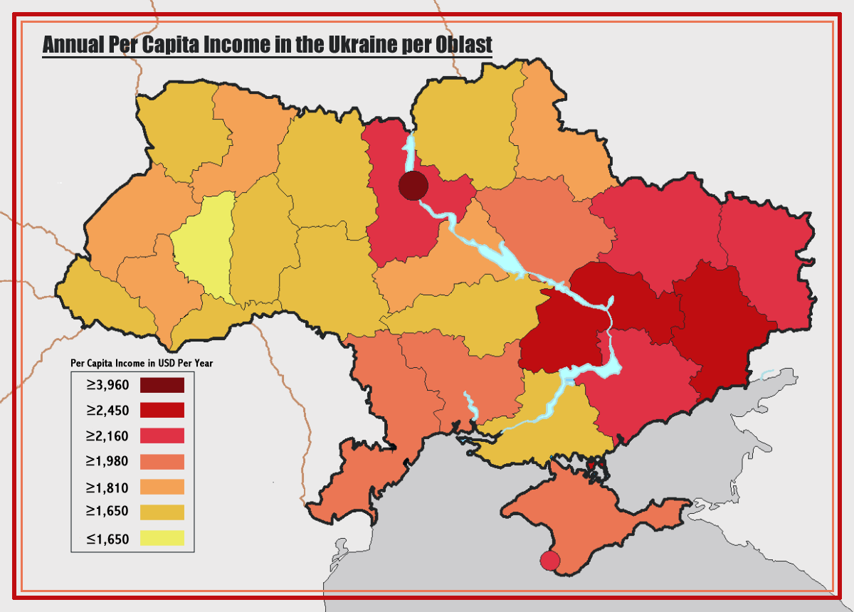 00 Ukraine 02. Per Capita Income map. 13.02.14