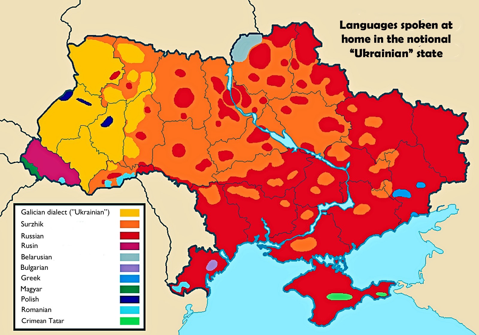 Russian Spoken In Ukraine Is 110